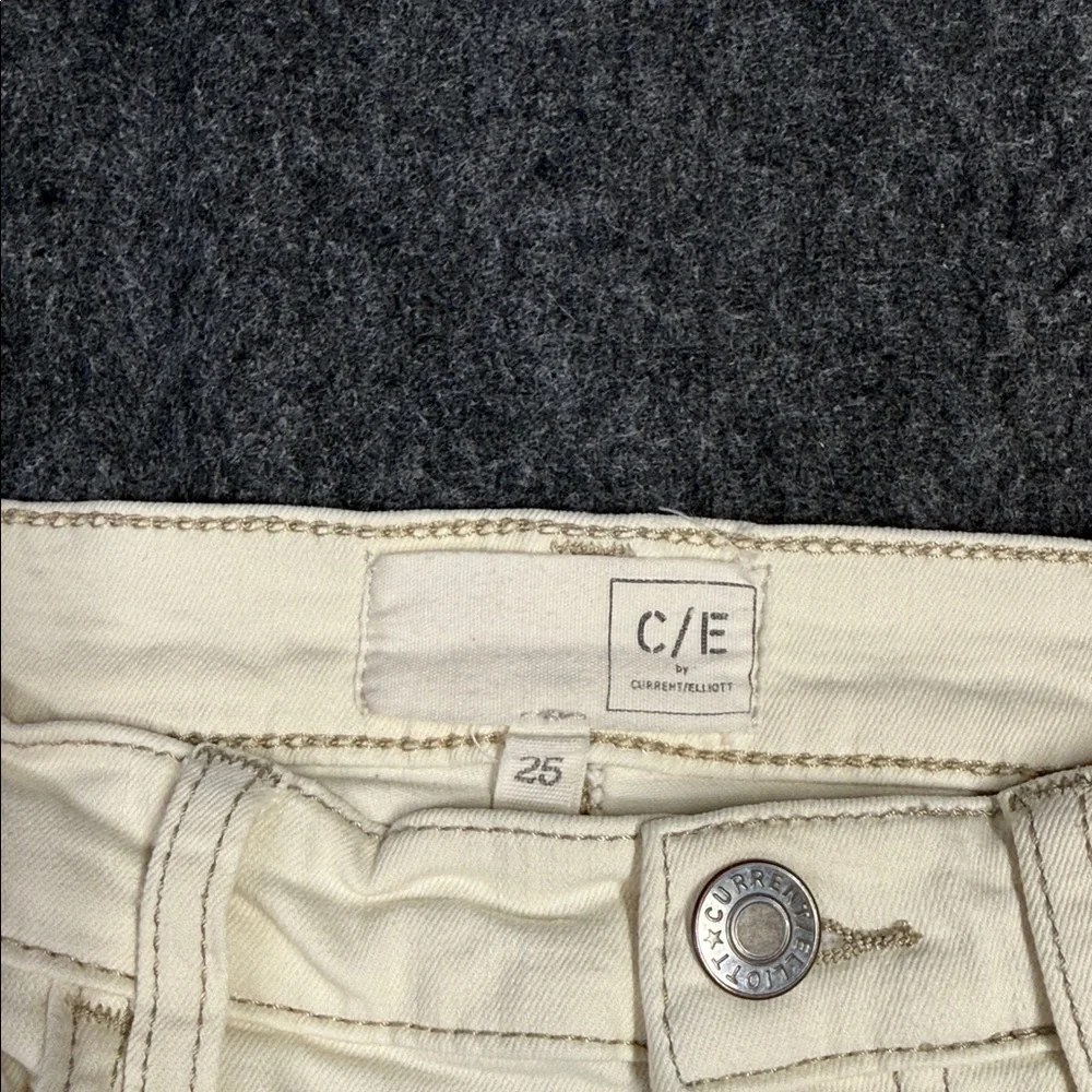 Current/Elliott Off-White Denim Pants